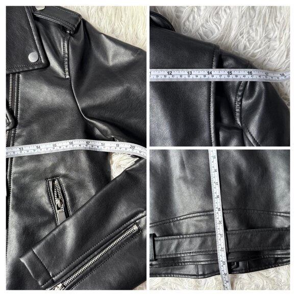 Rebecca Minkoff “Jett Moto” Black Faux Leather Jacket NWT Size M - Picture 10 of 11